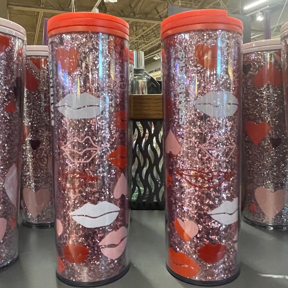Starbucks Glitter Lip Tumbler 2021 Valentine’s Day